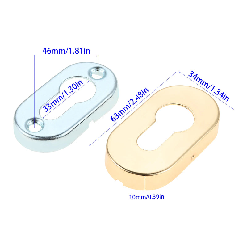 Rosace Cache Entrée de Clé Ronde 53 mm ou Ovale, Cylindre Européen, vue 8
