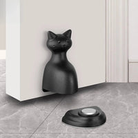 Butée de Porte Magnétique Chat Noir, Pose au Sol Sans Perçage, Adhésif Inclus, vue 3
