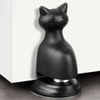 Butée de Porte Magnétique Chat Noir, Pose au Sol Sans Perçage, Adhésif Inclus