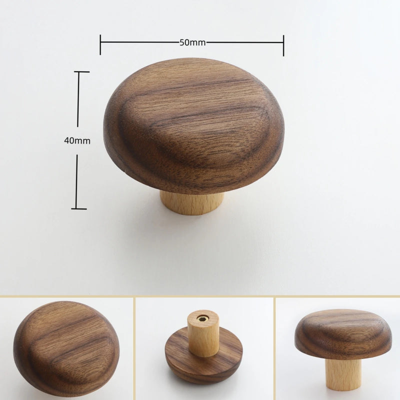 Bouton de Meuble Galet en Bois de Hêtre ou de Noyer, vue 10