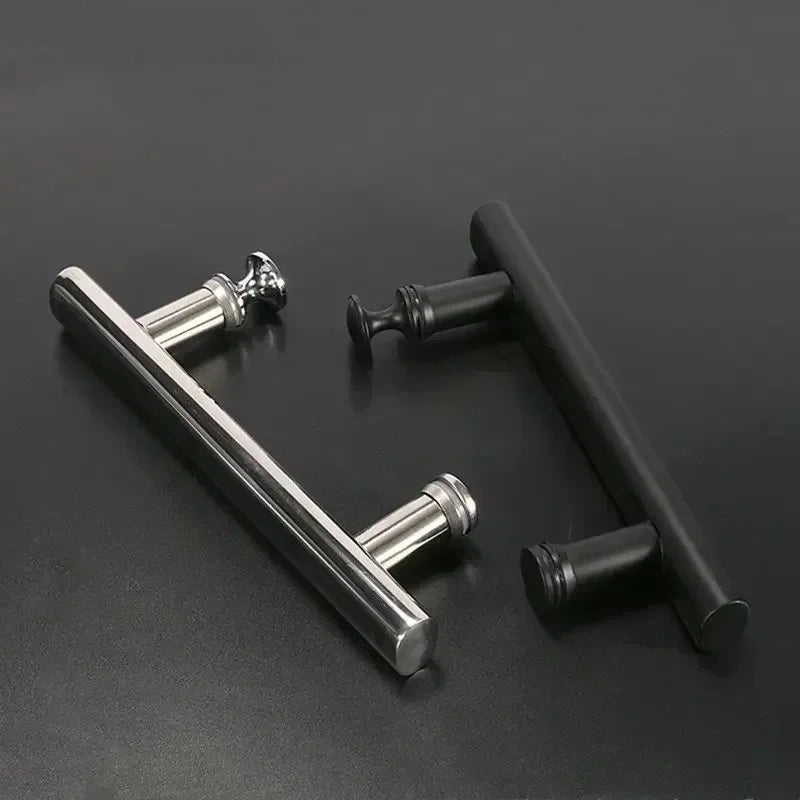Poignée de Porte de Douche Inox, Entraxe 145 mm, Chromée, Noire ou Cuivrée, vue 10