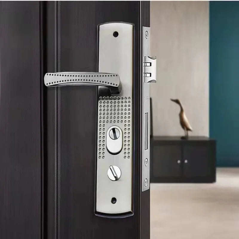 Poignée de Porte sur Plaque Aluminium Brossé, 280 x 60 mm