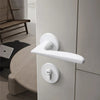Poignée de porte intérieur blanche avec serrure en aluminium moderne