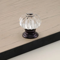 Bouton de Meuble en Cristal Côtelé Forme Citrouille, 28 ou 35 mm, vue 5
