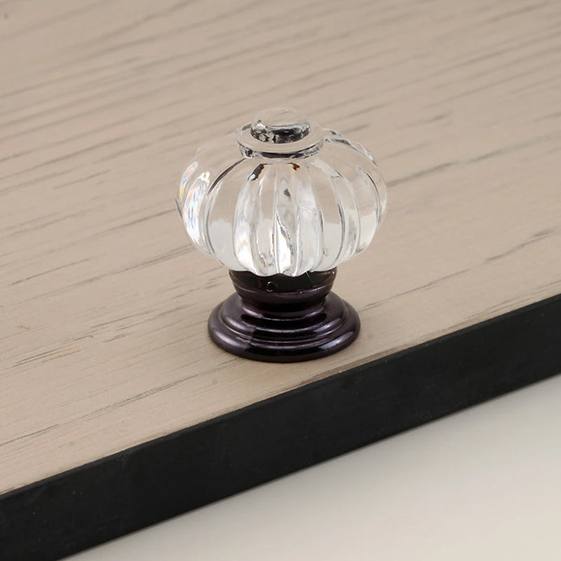 Bouton de Meuble en Cristal Côtelé Forme Citrouille, 28 ou 35 mm, vue 5