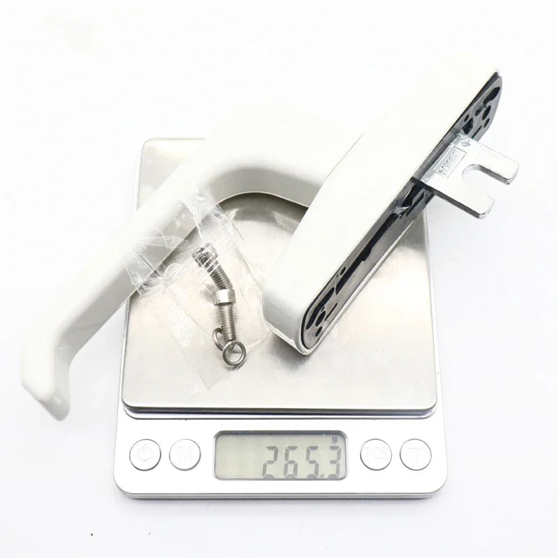Poignée de Fenêtre Aluminium à Béquille en Arc, Noir ou Blanc, 115,8 mm, vue 8
