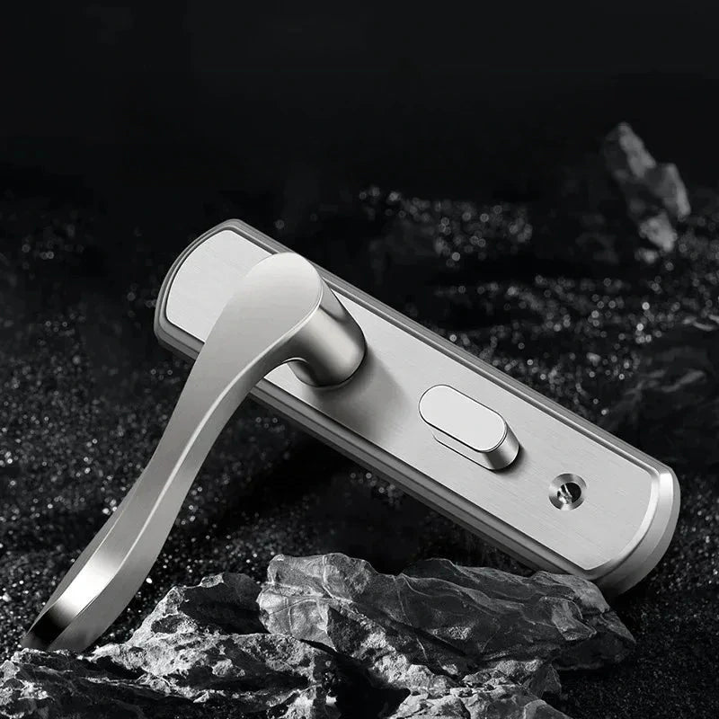Poignée de Porte de Salle de Bain à Condamnation, Inox sur Plaque, vue 3