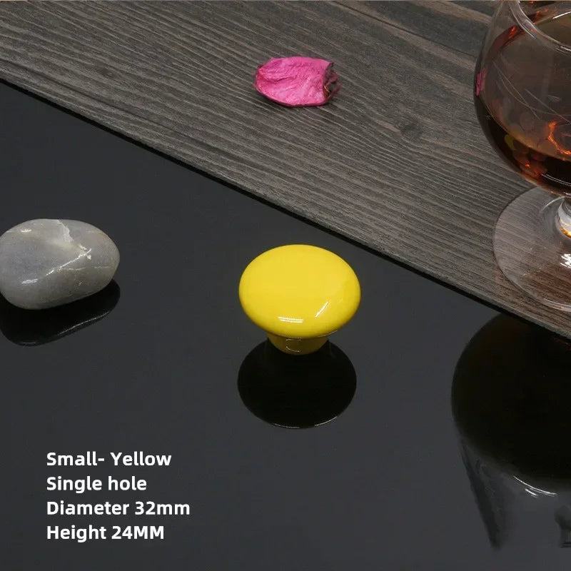 Bouton de Meuble Rond en Céramique Colorée, Diamètre 32 ou 38 mm, vue 6