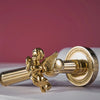 Poignée de porte dorée vintage avec ange sculpté – Style baroque