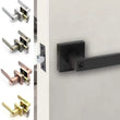 Poignée de Porte Intérieure à Clé sur Rosace Carrée, 5 Finitions