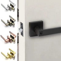 Poignée de Porte Intérieure à Clé sur Rosace Carrée, 5 Finitions
