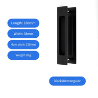 Poignée Cuvette Ovale ou Rectangulaire pour Porte Coulissante, Aluminium 160 mm, vue 7