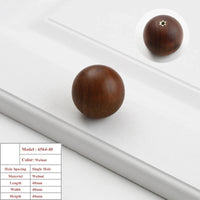 Bouton de Meuble Boule en Bois, Noyer ou Hêtre, 25 à 40 mm, vue 7
