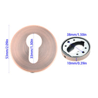 Rosace Cache Entrée de Clé Ronde 53 mm ou Ovale, Cylindre Européen, vue 20