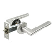 Poignée de Porte Intérieure Inox Brossé, Béquille Plate sur Rosace