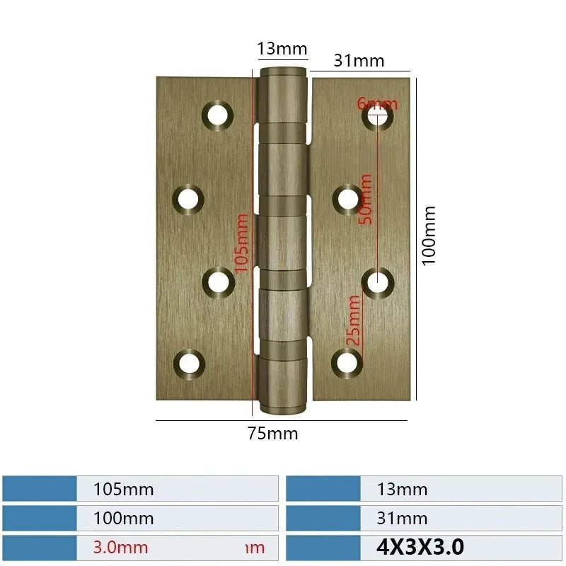 Paumelle de Porte à Roulements en Inox, Fermeture Silencieuse, 100 x 75 mm, vue 11