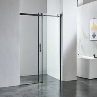 Poignée de Porte de Douche Noire en Inox, Barre de 225 mm, Entraxe 145 mm, vue 4