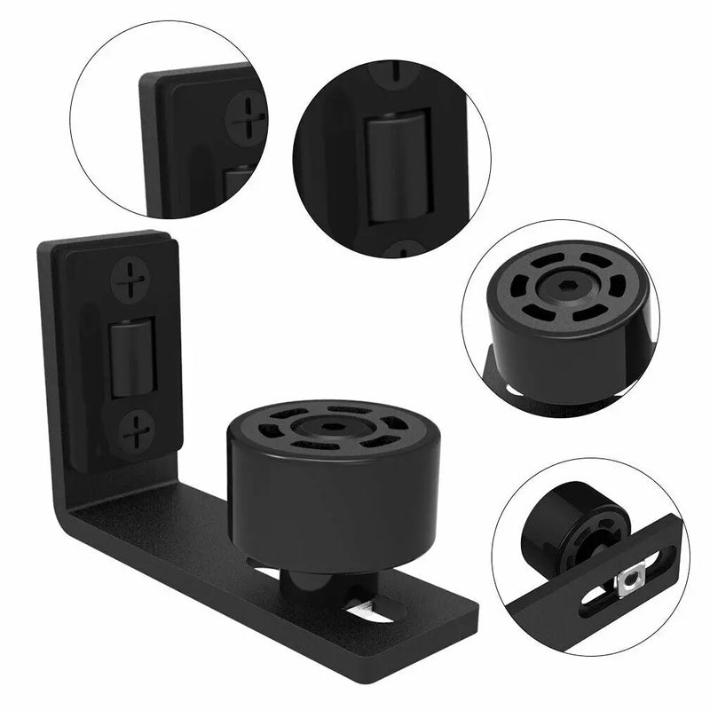 Guide de Porte de Grange Noir à Galet Nylon, 93 mm, vue 2