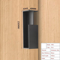 Poignée Cuvette Encastrée pour Porte Coulissante, Aluminium Noir, Blanc, Gris ou Doré, vue 15