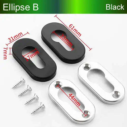 Rosace de Porte en Inox pour Cylindre, Ronde ou Ovale, 11 Modèles, vue 9