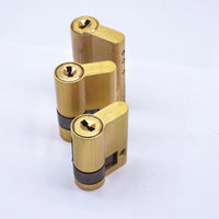 Cylindre de Porte Doré Brossé, de 40 à 100 mm, avec 3 Clés, vue 5
