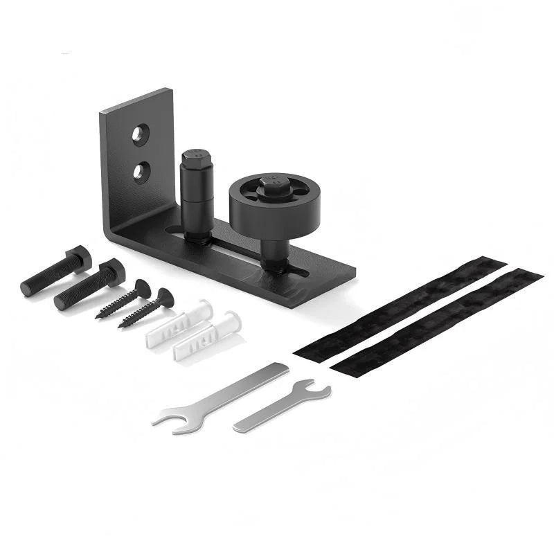 Guide de Sol Réglable Noir pour Porte Coulissante Grange, avec Visserie, vue 6