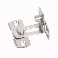 Verrou à Angle Droit en Inox Brossé pour Porte, Targette Coudée à 90°, vue 3