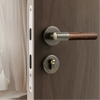 Poignée de porte en bois avec serrure – Design moderne pour chambre