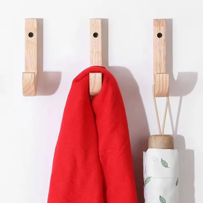 Patère Murale en Bois de Chêne à Crochet Courbé, Lot de 1, 3 ou 5, 155 mm, vue 5