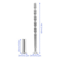 Vis de Poignée de Porte M3 x 60 mm à Manchon, Lot de 10 Jeux, Sécables