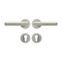 Poignée de Porte Intérieure Striée en Laiton, avec ou sans Serrure, vue 8
