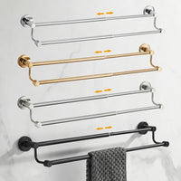 Porte-Serviettes Mural Télescopique Double Barre en Inox, 4 Finitions