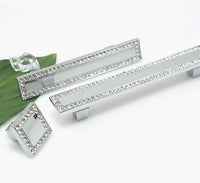 Poignée de Meuble Chromée à Strass, Entraxe 64 ou 96 mm, vue 2