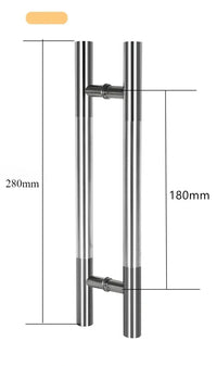 Poignée de Tirage en H en Inox pour Porte Vitrée, 280, 300 ou 500 mm, vue 7