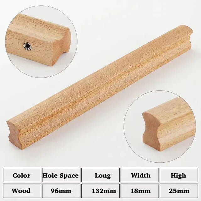 Poignée de Meuble Profilée en Bois, Noyer ou Clair, 64 à 224 mm, vue 11