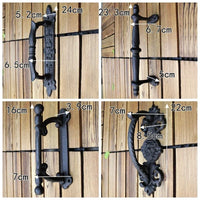 Poignée de Porte Ancienne en Fonte Noire, 7 Modèles dont un Heurtoir