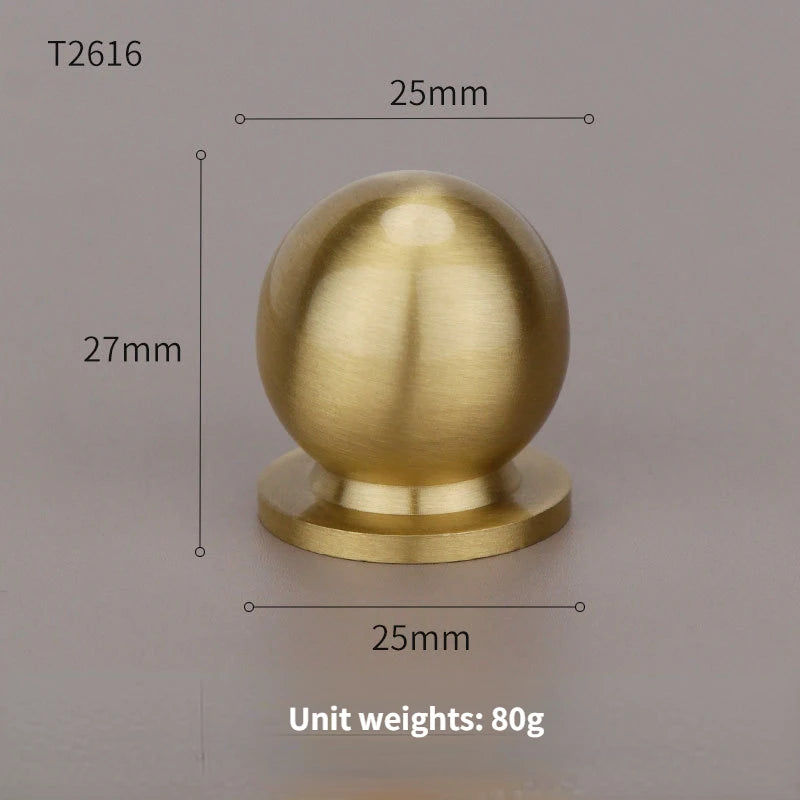 Bouton de Meuble Boule en Laiton Brossé, Diamètre 12 à 25 mm, vue 16