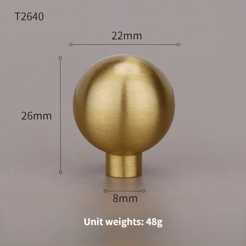 Bouton de Meuble Boule en Laiton Brossé, Diamètre 12 à 25 mm, vue 9