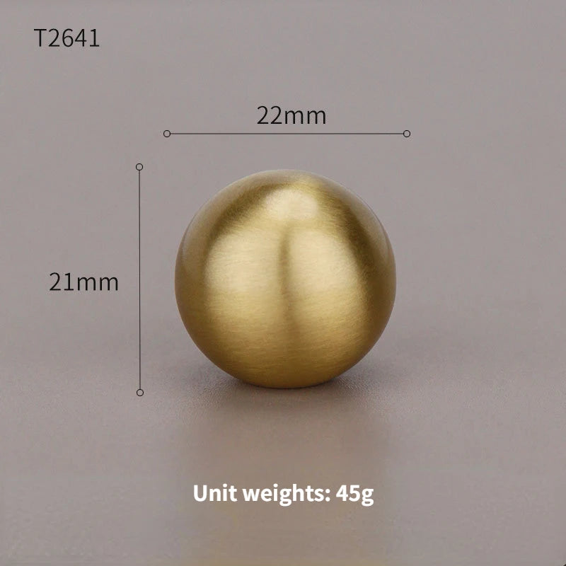 Bouton de Meuble Boule en Laiton Brossé, Diamètre 12 à 25 mm, vue 15