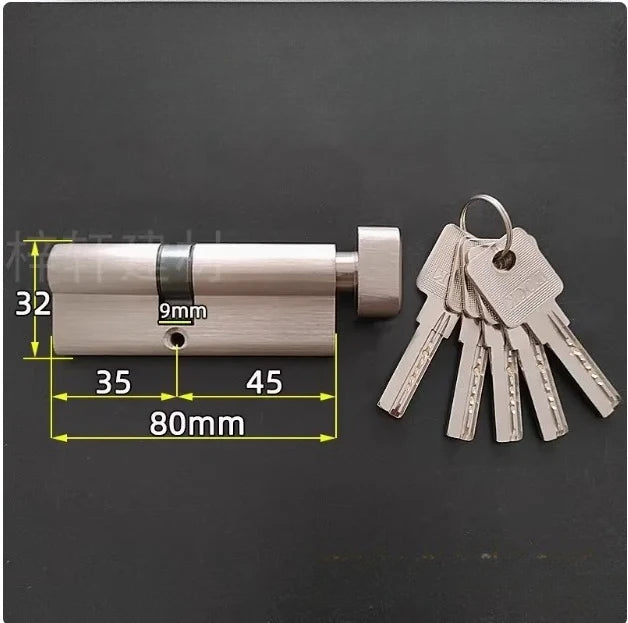 Cylindre de Porte à Bouton Asymétrique, Laiton, 50 à 100 mm, vue 16