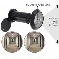 Judas de Porte Grand Angle 220° en Verre Optique, Perçage 16 mm, vue 3