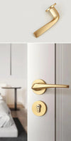 Poignée de Porte avec Serrure – Aluminium Doré Moderne et Design Intérieur