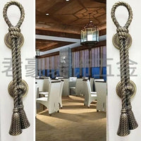 Poignée de Tirage Corde et Gland en Zamak, Doré ou Bronze, 200 ou 280 mm, vue 8