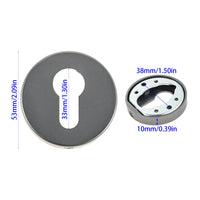 Rosace de Porte pour Cylindre Européen en Zamak, Ronde 53 mm, 8 Finitions, vue 5