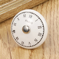 Bouton de Meuble en Porcelaine Blanche à Motifs Noirs, Diamètre 40 mm, vue 13
