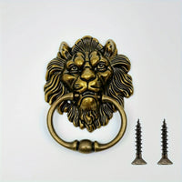 Heurtoir de Porte Tête de Lion en Zamak Bronze Antique, 16 cm, vue 7