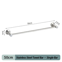 Porte-Serviettes Mural en Inox Chromé, Barre Simple ou Double, 50 ou 60 cm, vue 10