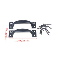 Lot de 2 Poignées de Tirage en Fer Noir à Platines, 72 à 138 mm, vue 8