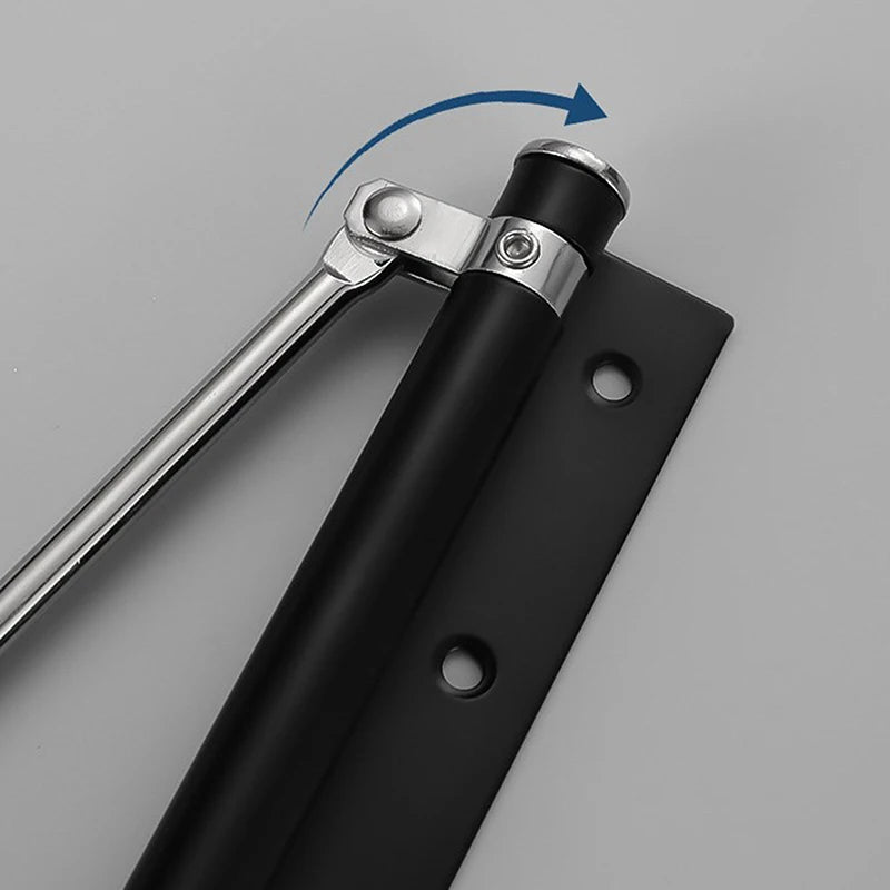 Ferme-Porte Silencieux à Bras Réglable en Inox, 150 x 37 mm, Noir ou Argent, vue 4