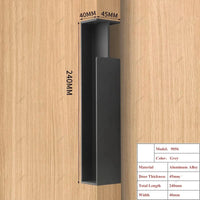 Poignée Cuvette Encastrée pour Porte Coulissante, Aluminium Noir, Blanc, Gris ou Doré, vue 22